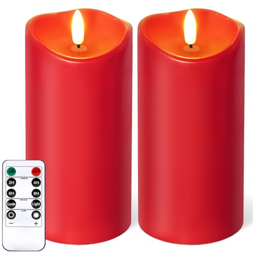 NURADA Outdoor Flameless Candles with Remote Timer...