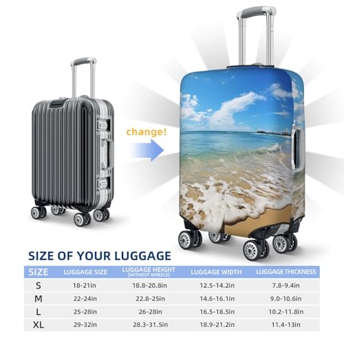 Elastic Travel Luggage Cover for Suitcase Tsa Approved Stretch Scratch-Resistant Suitcase Protector Cover Washable Sea and Beach Baggage Covers Fits 18-32 Inch Luggage Case2