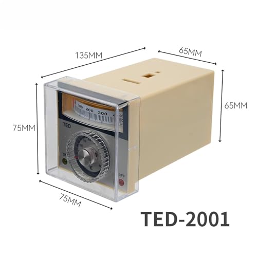 Thermostat à pointeur numérique TED-2001 Régulateur de Température Haute Précision 400°C Type E