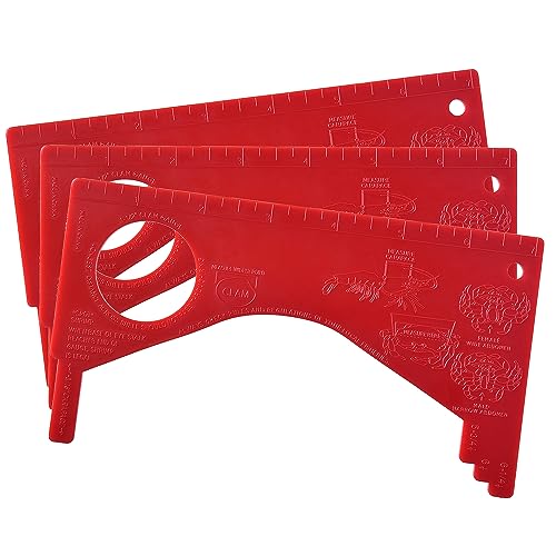 A1FISHER Dungeness Crab Gauge Measure with Ruler Multi Shrimp Clam Measuring Tool for Oregon, Washington and California 3PCS
