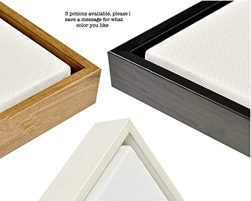 Image of DIY Floating Frame for 8X10 /20.3X25.4cm Canvas,0.6-0.8 inch /1.5-2cm Deep.Picture Art Wall Decor,Art Canvas White Frame