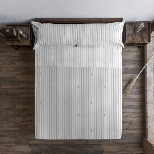 BELUM | Juego de sábanas Harry Potter, Juego de sábanas con Almohada y Bajera Estampadas 100% algodón Modelo HPotter Marengo para Cama de 150/160