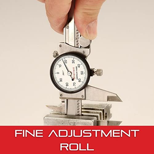 Starrett 120 Series Dial Slide Calipers For Accurate Measurement With Fitted Plastic Case - White Face, 0-6" Range, 0.001" Graduations - 120A-6 #TOP4