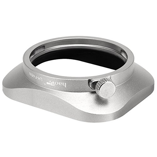 Haoge Lh-F48W Square Metal Lens Hood Shade For Olympus M.zuiko Digital 17Mm F1.8 17 1.8 Lens Replace Olympus Lh-48B Silver #TOP3