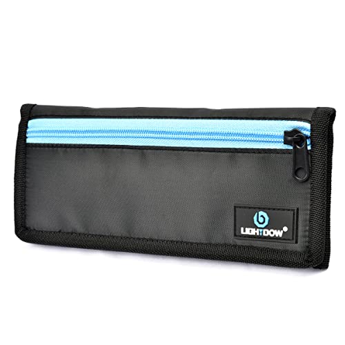 lightdow AA/AAA Li-ion Lithium Battery Organizer Storage Holder Carrying Case Water Resistant DSLR battteries Holder USB Cable Organizer Sleeve Pocket Accessory Zipper Travel Bag