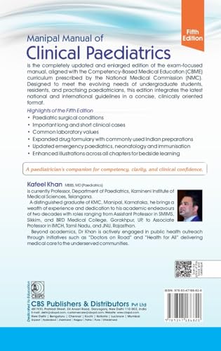 Image of Manipal Manual of Clinical Paediatrics | India's First CBME-Aligned Clinical Paediatrics Manual 5ed. (PB 2026)