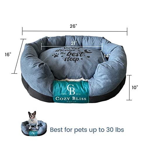 Cozy Bliss Chewy Dog Bed With Teflon Fabric 28" L X 22" W Scrubable Water Resistant Pet Cat Crate Mat Non Stick Hair Washable Anti Slip Orthopedic Luxury Couch Outdoor For Large Small Medium Dogs #TOP4