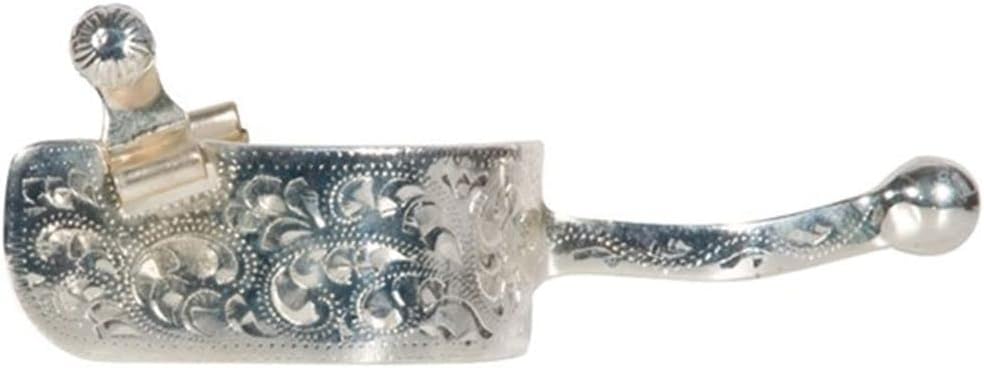 Schneiders FES Silver Plate Equitation Ball Spurs | Refined & Polished Look | Limits Leg Movement | Sterling Silver Overlay | Elegant Engraving | Mild Ball End for Comfort