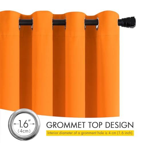 MIULEE Orange Blackout Curtains for Living Room 2 Panel Set, Premium Eyelet Curtains for Bedroom, Thermal Insulated Window Curtain Drapes, Black Out Curtain 88 Drop, Each Panel 55 x 88 Inches - Cosy Home Interiors MIULEE Orange Blackout Curtains for Living Room 2 Panel Set, Premium Eyelet Curtains for Bedroom, Thermal Insulated Window Curtain Drapes, Black Out Curtain 88 Drop, Each Panel 55 x 88 Inches - Image 5