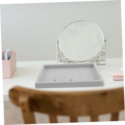 UKCOCO Plateau de Présentation à Bijoux en Plastique Tapis Velours, Organisateur de Tiroir à Bagues pour Rangement Facile et Gain de Place, pour Tiroir – vue 2
