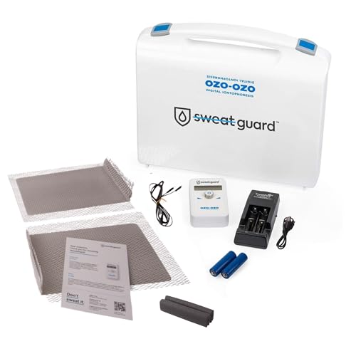 SWEAT GUARD® Hands & Feet Iontophoresis Machine. Home-Use Hyperhidrosis Treatment for Hand & Foot, Stop Excessive Sweating. Iontophoresis Device for Dry Body (Eligible for VAT Reclaim)