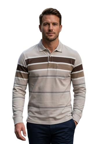 Image of Full Sleeve Polo T Shirt for Men Cotton with Pocket and Collar - Regular Fit Tshirt