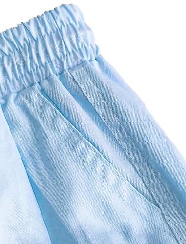 Image of Girls Cargo Pants Elastic Waist Drawstring with Pockets Pants | 6-14 years High Waist Loose fit School Hiking Casual