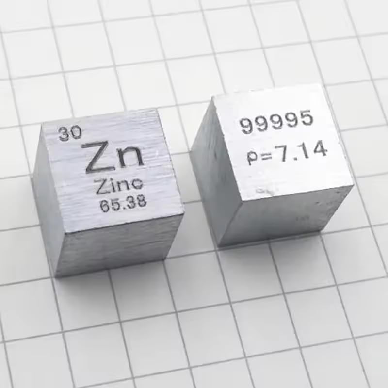 Zinc Metal 10mm 25.4mm 1 Inch Density Cube 99.99% for Element Collection (25.4x25.4x25.4mm 1pc)