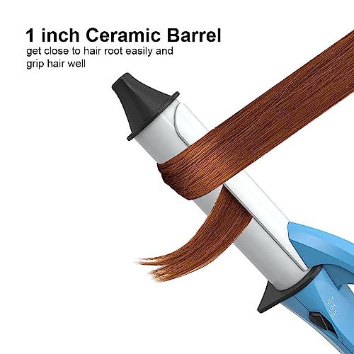 Wazor Small Portable Curling Iron For Travel, Ceramic Mini Curling Wand For Short Hair & Touch Ups, Heat-Up Fast Hair Curler Auto Shut Off, 1 Inch #TOP1