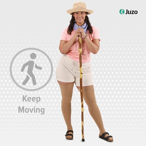 Image of Juzo Dynamic Varin 3512 Thigh-High, 30-40 mmHg Closed Toe Compression with Silicone Top Band - Men & Women, Petite