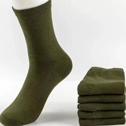 10 Pairs Men Sock Thin Ankle Socks Cool soft Crew Socks (Army Green)3