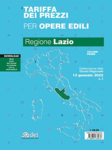 Tariffa dei prezzi per opere edili 2022. Regione Lazio (Vol.