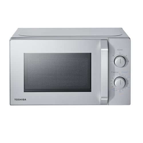 Toshiba Micro-ondes Solo MW2-MM20PE (SL), micro-ondes autonome, 20 litres, 700 W, 5 niveaux avec fonction de décongélation pratique, éclairage LED...