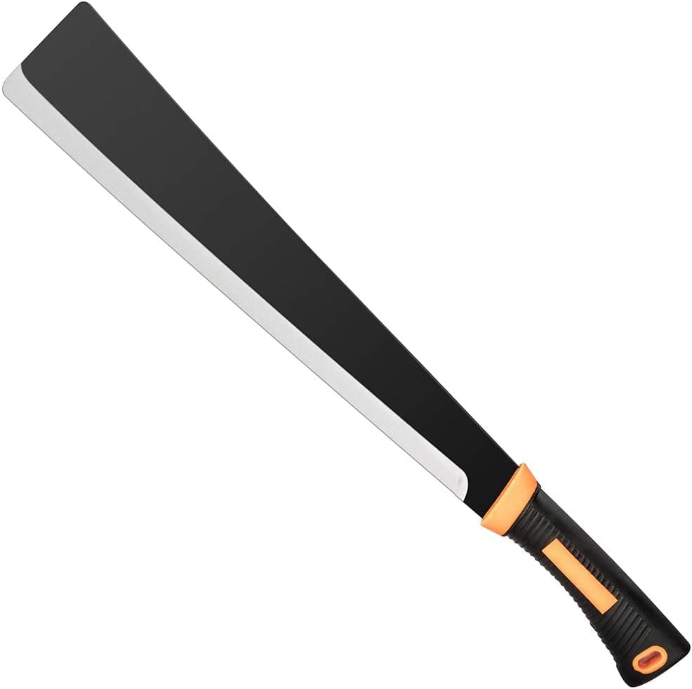 Billhook Heavy Machete Sickle Knife for Clearing Brush Axe - Weeding Sickle Gardening Machete with Heavy Duty Gardening Harvest Sickle Brush for Grass,Land Management,Hunting and Outdoor (Black B)