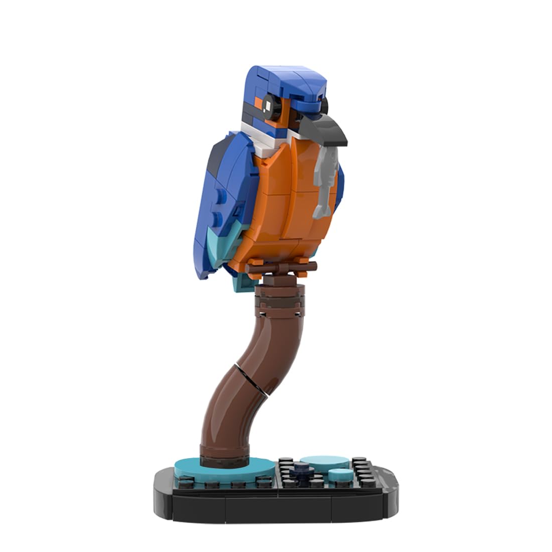 Kaoliscious Kingfisher Animal Building Blocks MOC Bird Bricks Kit for Adults to Build with Base, Modular Animal Blocks Home and Office Desk Décor, Valentine's Day Gifts - 150 Pieces