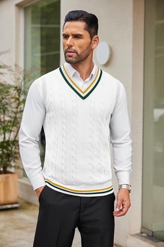 Pull sans manches homme col V tricot respirant pour superposition chic - 2