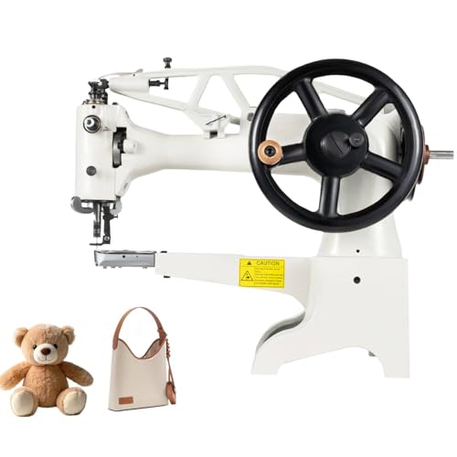Industrial Heavy Duty Sewing Machine, Leather Sewing Machine, Shoe Repair Machine – 11.81Inch Arm, Cast Iron Construction, 500Stitches/Min, Adjustable Stitch Length, for Leather, Canvas,Etc