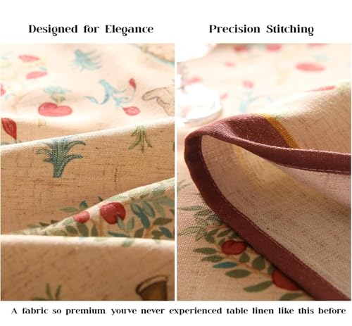 Image of ishro home Premium Table Cloth 6 Seater | Dining Table Cover | Love at First Sight Cloth 4-6 Seater | Luxury Fabric | Machine Washable | Non-Fading | Stain-Resistant | (Mehr Mystique, 56 x 90 inches)