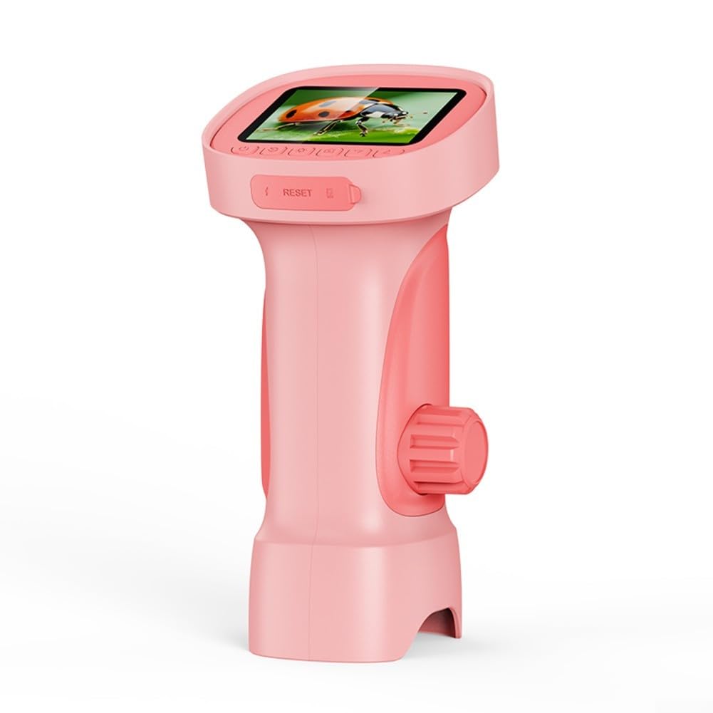 4K Digital-Mikroskop, 1000-fache Vergrößerung, tragbares Discovery-Miniskop mit 6,1 cm IPS-Bildschirm, 8 LED-Leuchten für Outdoor-Bildung, 395 blau
