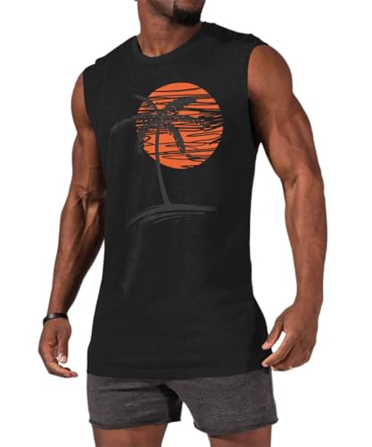 Mens Summer Beach Tank Top Tropical Hawaiian Palm Tree Print Sleeveless Shirts Muscle Tee Vacation Shirts2
