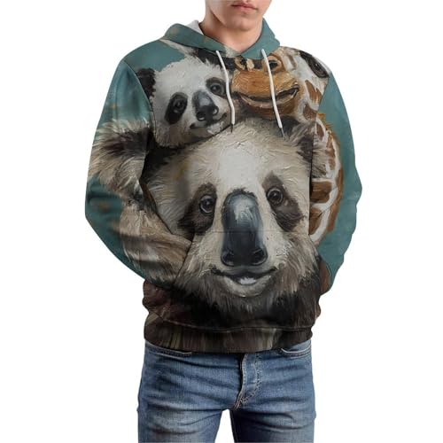 Sweat à capuche panda raton laveur girafe fini les pulls inconfortables