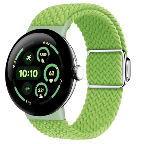 JUNENTER �ґg���C�o���h Google Pixel Watch 1/2/3/4 41mm 45mm �ƌ݊�������A[�A�b�v�O���[�h���ꂽ���΂͗����܂���] Pixel Watch ���X�g�o���h�p�̒��߉\�ȐL�k���i�C�����X�g���b�v ���f�B�[�X ����