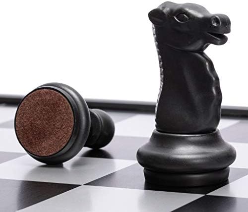 Yellow Mountain Imports Large 2-in-1 Travel Magnetic Chess & Checkers Board Game Set - 36 Centimeters - Folding, Portable, Multi-Game Set - 5
