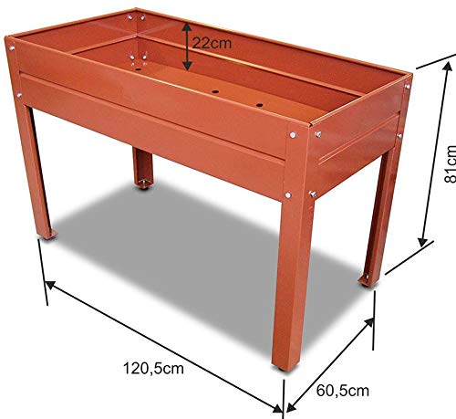 MESA DE CULTIVO DE 120x60 LACADA MARRON