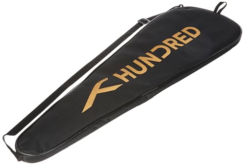 Image of Hundred Predator 84 Extreme Strung Badminton Racket with Full Racket Cover (Black)|