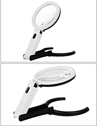 Loupe de bureau pliable avec LED pour lecture et réparation Wisdom - 7