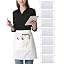 7 Pack Half Bistro Aprons White