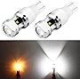 Phinlion 912 921 LED Reverse Light Bulbs RV 2600 Lumens Super Bright ZES SMD T15 906 W16W Back Up Lights with Projector, 6000K Xenon White