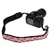 BIRUGEAR Pink Flower Soft Anti-Slip Neoprene Camera Shoulder/Neck Strap for Canon SX510 HS SX50 HS SX500 IS SX40 HS SX30 IS G15, Nikon P7800 P520 P510 L820 L810 L120 and more SLR Digital Camera with Cleaning Cloth