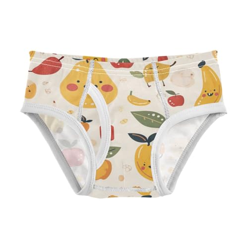 KLL Cute Fruits Bananas Apples Pears Scandinavian Styloddler Boys Cotton Nighttime Underwear Breathable Undies