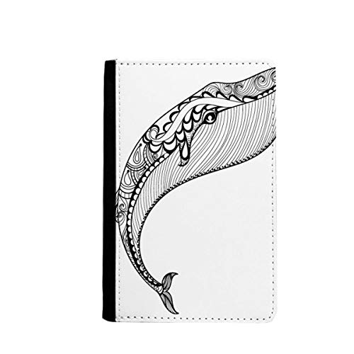 Protège passeport baleine bleue anti-usure pour préserver vos documents de voyage multicolore classique