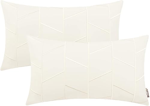 Miniatura 170 de BRAWARM Fundas de almohada de piel sintética de 18 x 18 pulgadas, fundas de almohada de cuero negro, paquete de 2, almohadas decorativas de cuero