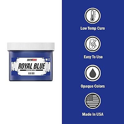 Rapid Cure Royal Blue Plastisol Ink (8 oz.) and Ecotex Plastisol Press Wash (Pint - 16 oz.) - Screen Printing Fabric Ink, Screen Printing Cleaner/Degreaser - Silk Screen Press Wash/Plastisol Ink