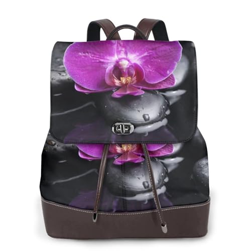 Sac à dos femme noir imperméable contre la pluie et le vol en voyage