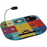 Mdf y pvc DONREGALOWEB Bandeja Ordenador Acolchada con lámpara led Pacmac