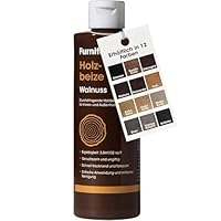 Furniture Clinic Holzbeize und Holzlasur (Walnuss). Ungiftig. Hochkonzentrierte Holzbeize. Schnelltrocknend. Beize für alle Holzarten im Innen und Außenbereich 250 ml