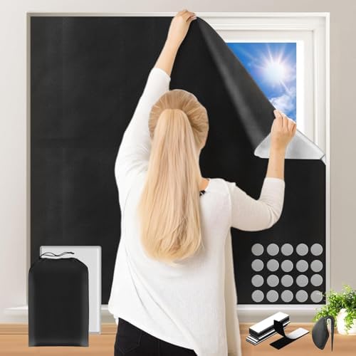 Easy Pack De 2 Stores Occultants Sans Perçage À Motifs - Store Noir