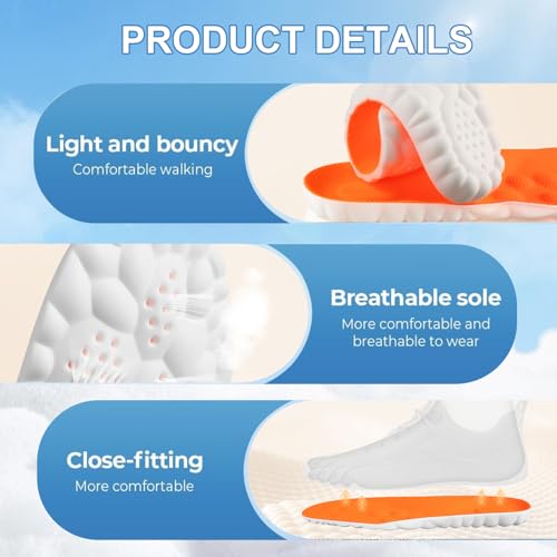 Plantillas de Espuma Memory Foam 4D Naranja 2 Pares miniatura 4