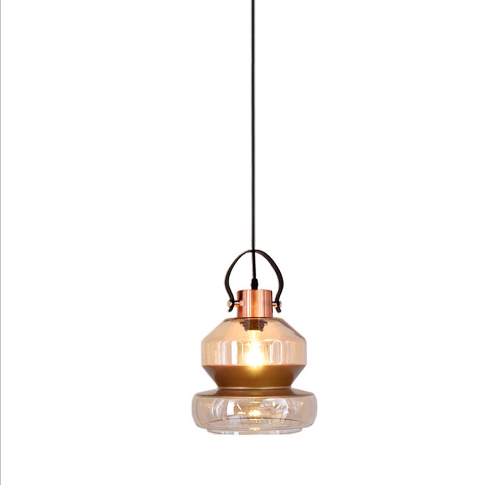 Lampe suspendue Nordic LOFT en verre irrégulier rétro taille L