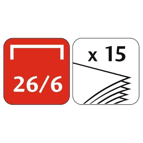 Maped - Vivo Mini-Heftgerät in Pastellrosa mit 400 Heftklammern 26/6 – Körper aus recyceltem Material – integrierter Heftentferner – kompatibel mit 24/6 und 26/6 – bindet bis zu 15 Blatt